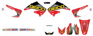 17 GEICO HONDA COMPLETE GRAPHIC KIT WHITE