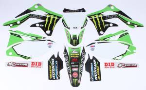 COMPLETE KIT 16 MONSTER KAW KXF 450 13-15 WHT BG