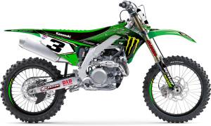 COMPLETE KIT 19 MONSTER KAW KX 450 WHITE BG