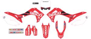 COMPLETE KIT 19 GEICO HONDA CRF 450 WHITE BG