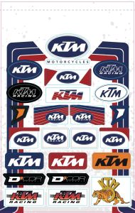 DECAL SHEETS KTM