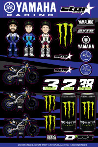 DECAL SHEETS YAMAHA