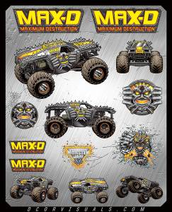 MONSTER JAM DECAL SHEET