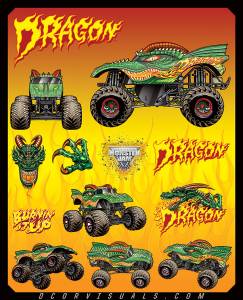 MONSTER JAM DECAL SHEET