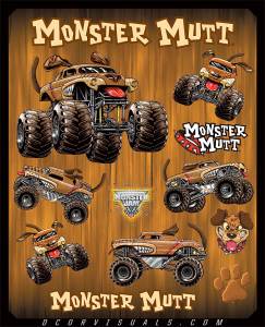 MONSTER JAM DECAL SHEET