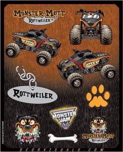 MONSTER JAM DECAL SHEET