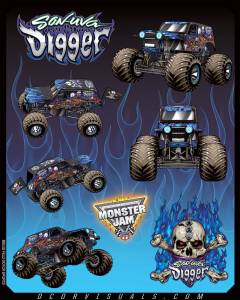 MONSTER JAM DECAL SHEET