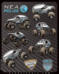 MONSTER JAM DECAL SHEET