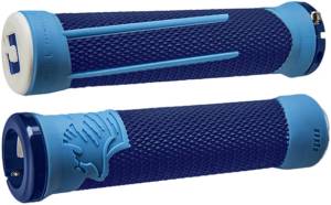 AG-2 SINGLE CLAMP LOCK-ON GRIP BLUE/LIGHT BLUE 135MM