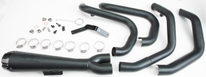 COMP S 2IN1 EXHAUST SPORTSTER BLACK W/CF END CAP