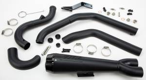 COMP S 2IN1 EXHAUST SOFTAIL BLACK W/CARBON END CAP