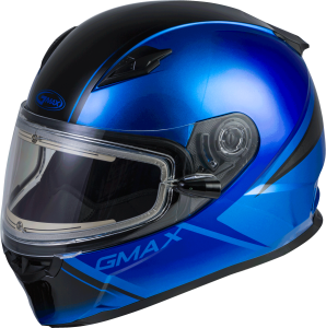 FF-49S HAIL SNOW HELMET W/ELEC SHIELD BLUE/BLACK 2X