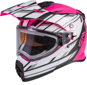 AT-21S EPIC SNOW HELMET W/ELEC SHIELD PINK/WHITE/BLACK LG