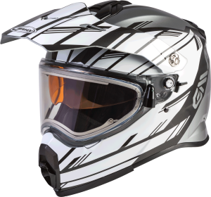 AT-21S EPIC SNOW HELMET W/ELEC SHIELD SILVER/WHITE/BLACK 2X