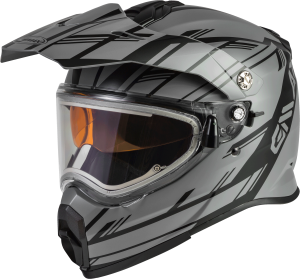 AT-21S EPIC SNOW HELMET W/ELEC SHIELD MATTE GREY/BLACK 2X