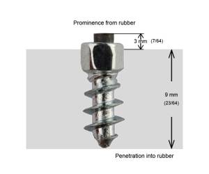 11MM STANDARD SCREW STUDS QTY 100