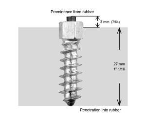 1 1/8"-30MM STD SCREW STUDS QTY 200